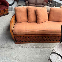Load image into Gallery viewer, Mexican Cushioned Tan Equipal Sofa

