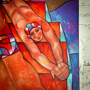 David Leonardo Surrealist Oil on Canvas Painting