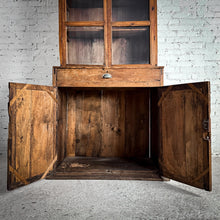 Load image into Gallery viewer, 2 Piece Early 19th Century Utilitarian Pine China Cabinet
