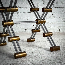 Load image into Gallery viewer, 1970s Modernist Polished Chrome &amp; Marble Accent Table
