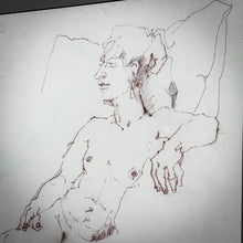 Load image into Gallery viewer, Peter Leventhal Figurative Charcoal Drawing
