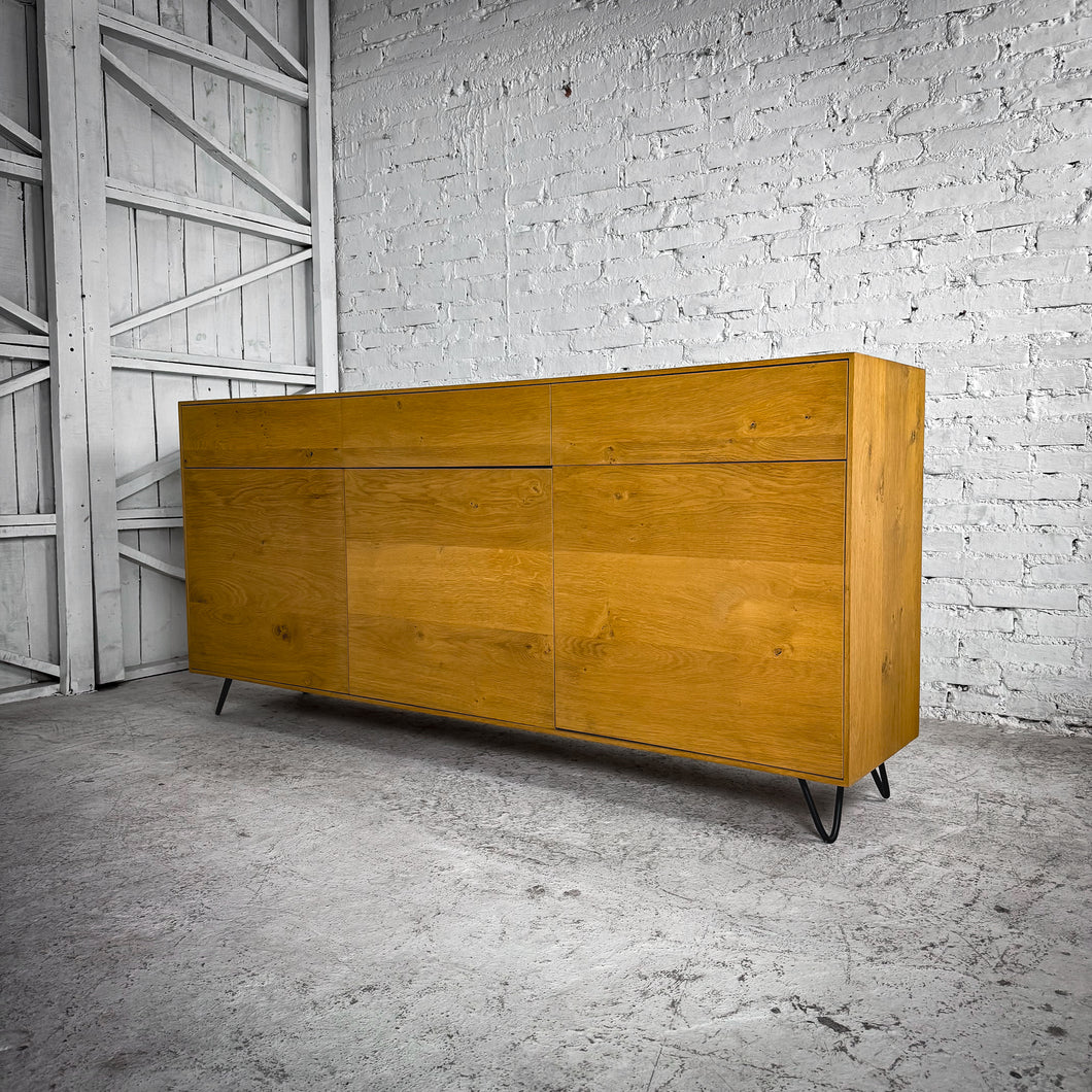 Nordic Scandinavian Style Oak Veneer Sideboard