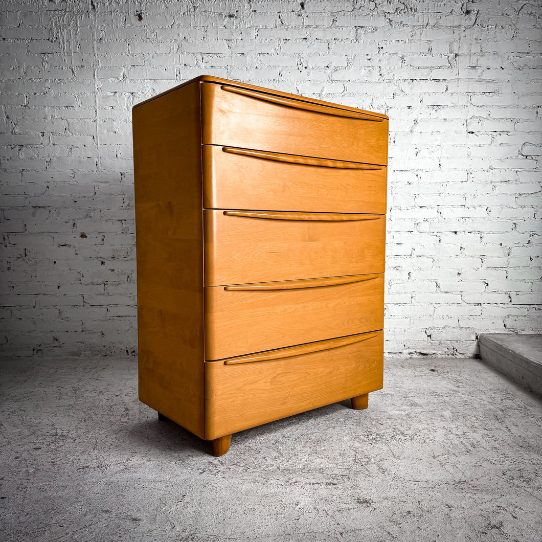 1950's Heywood-Wakefield MCM Classic Champagne Birch Chest of Drawers