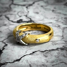 Load image into Gallery viewer, Contemporary Faberge 18K Gold Diamond Ring

