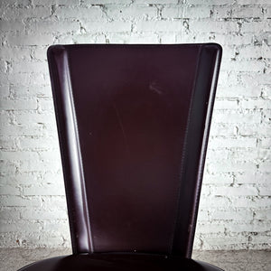 Set of 6 1980's Cattelan Italia Leather Dining Chair