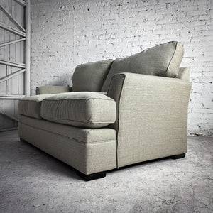 Contemporary Textured Fabric Loveseat