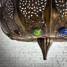 Load image into Gallery viewer, Moroccan Round Brass Pendant Light
