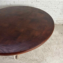 Load image into Gallery viewer, Round Parquetry &amp; Iron Dining Table
