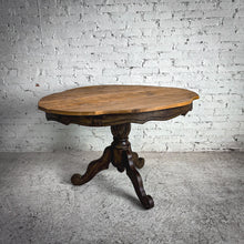 Load image into Gallery viewer, Antique Rococo Revival Walnut Pedestal Table
