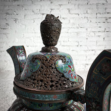 Load image into Gallery viewer, Qing Dynasty Cloisonne Bronze Incense Burner Container
