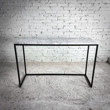 Load image into Gallery viewer, Modern Carrara Marble Top Metal Console
