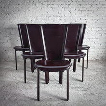Load image into Gallery viewer, Set of 6 1980&#39;s Cattelan Italia Leather Dining Chair
