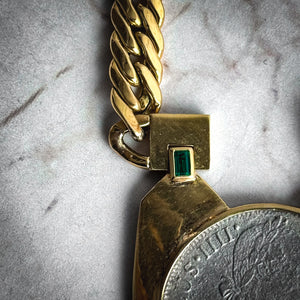 1799 Carlos IV Spanish Coin 18K Gold Necklace