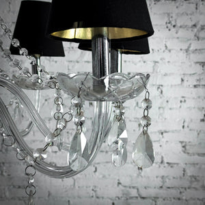Transitional Clear Glass Crystal Chandelier