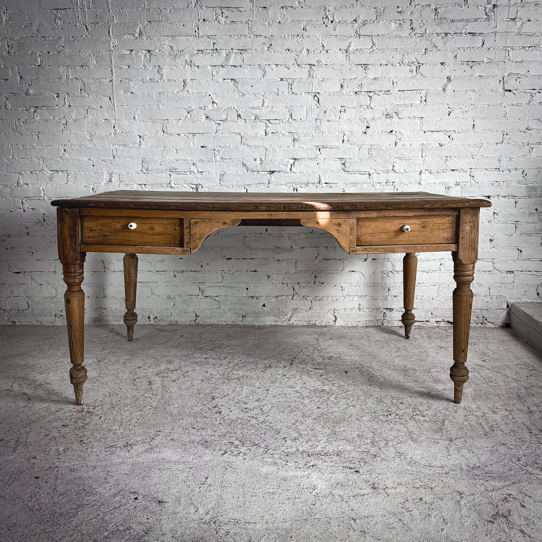 Antique Farmhouse Patina Pine Desk