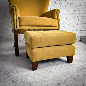 2 Piece Transitional Fabric Yellow Armchair