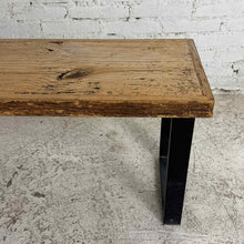 Load image into Gallery viewer, Industrial Solid Wood Sled Leg Bench
