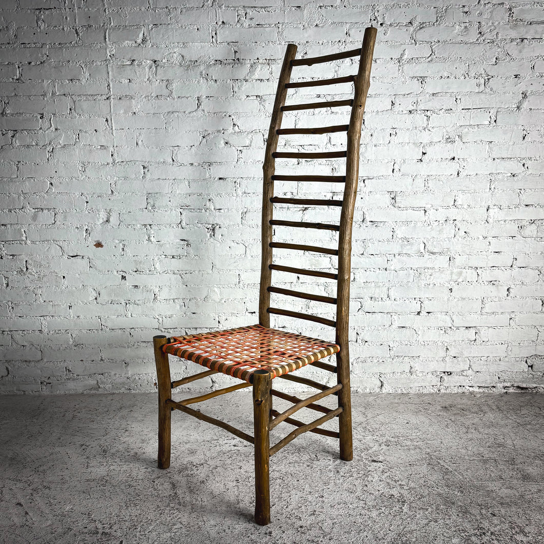 High Back Primitive Twig Accent Chair