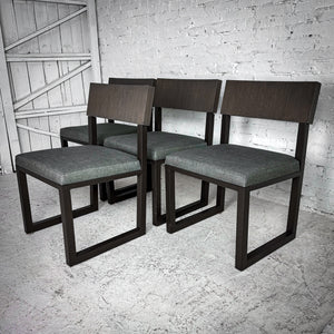 Set of 4 Modern Laminate Composite Wood Dining Chair
