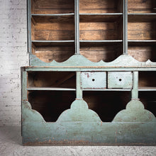 Load image into Gallery viewer, 2 Piece Antique Monumental Rustic Aged Wood Pantry Cabinet
