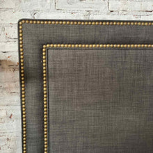 Load image into Gallery viewer, Transitional King-Size Gray Upholstered Bed
