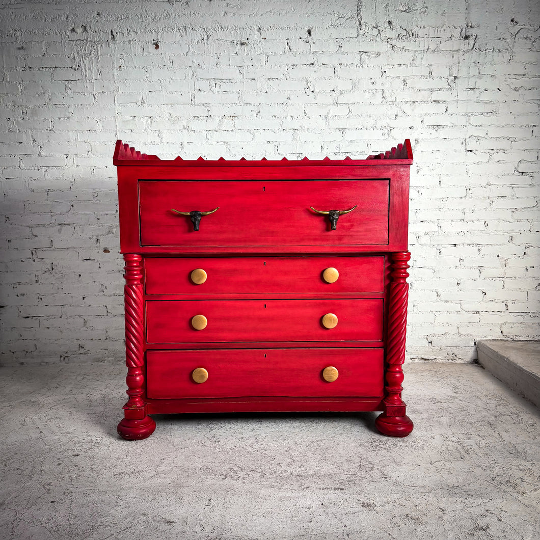 American Empire Painted Wood Chest of Drawers