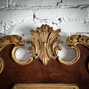 Louis XVI Style Veneer Wood Wall Mirror