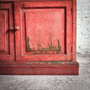 Vintage Swedish Painted Oak Sideboard