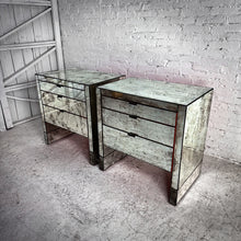 Load image into Gallery viewer, Set of 2 Contemporary Mirror Nightstand
