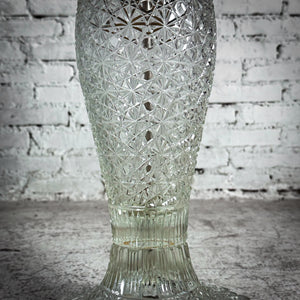 1920's Hollywood Regency Cut Crystal Standard Table Lamp