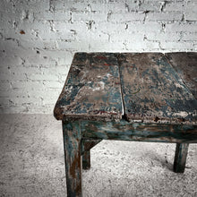 Load image into Gallery viewer, Antique Rustic Distressed Wood Side Table
