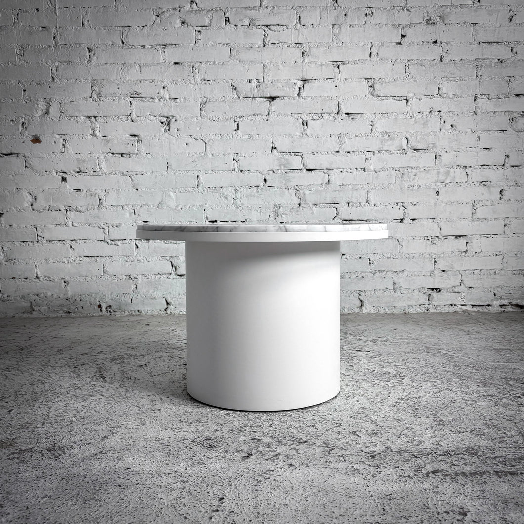 Blu Dot Plateau Carrara Marble Side Table