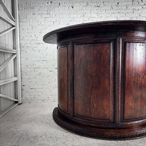 Semi Circle Revivalist Wood Bar Table