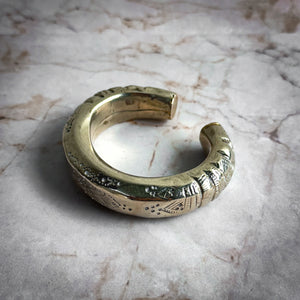 1950's Rajasthan Silvered Copper Cuff