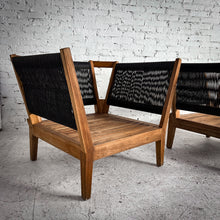 Load image into Gallery viewer, Set of 2 Contemporary Teak &amp; All Weather Rattan Garden Chair
