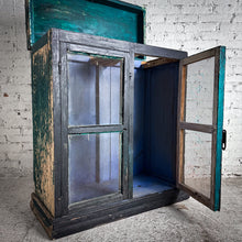 Load image into Gallery viewer, Antique Campesino Dark Wood Bin Cabinet
