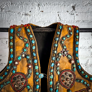 Antique Uzbek Handcrafted Applique Silk Decorative Folk Piece