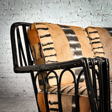 Load image into Gallery viewer, Mid Century Boho Chic Lacquered Rattan Sofa
