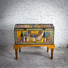 Load image into Gallery viewer, Mexican Signed Folk Art Hand-Painted Wood Chest
