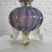 Load image into Gallery viewer, Murano Amethyst Ribbed Glass Lamp
