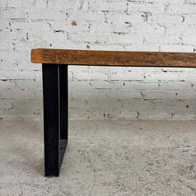 Load image into Gallery viewer, Industrial Solid Wood Sled Leg Bench
