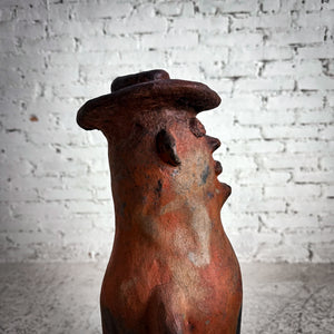Set of 2 Oaxacan Red Clay Figure Decorative Sculpture