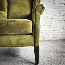 Load image into Gallery viewer, Transitional Fabric Wood Wingback Chair

