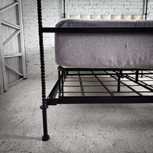 Load image into Gallery viewer, Evos Traditional Queen Ebonized Iron + Linen Bed
