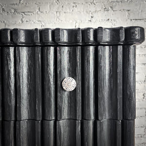 Eclectic Black Wood Dresser Chest of Drawers