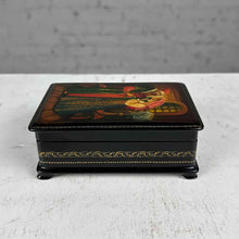 Load image into Gallery viewer, Fedoskino Russian 'The Red Flower'  Lacquer Box
