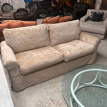 Load image into Gallery viewer, Transitional Champagne Chenille Sofa
