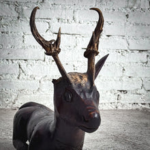 Load image into Gallery viewer, Single Southeast Asian Carved Dark Wood Decorative Sculpture
