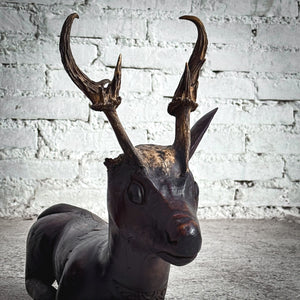 Single Southeast Asian Carved Dark Wood Decorative Sculpture