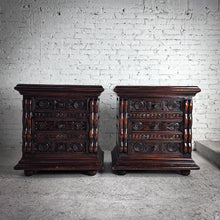 Load image into Gallery viewer, Set of 2 Manuel Padron Hand Carved Nightstand
